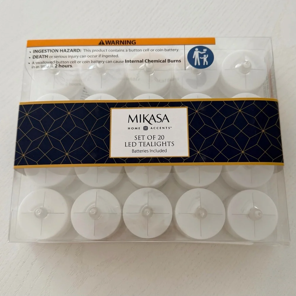 Mikasa White LED Tealight Set of 20